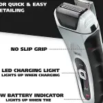 Wahl Speed Shave Rechargeable Wet/Dry Waterproof Facial Hair Shaver 7069